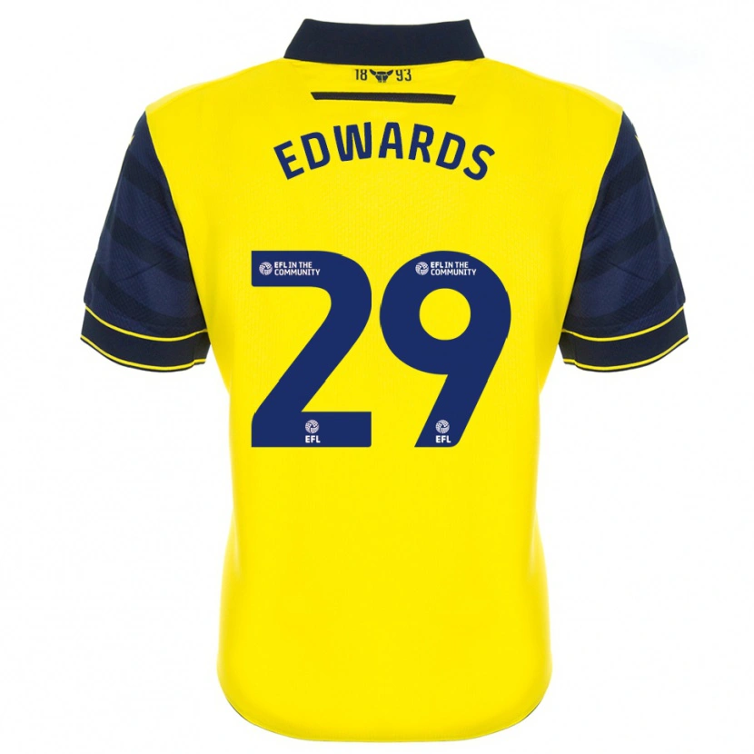 Danxen Hombre Camiseta Kyle Edwards #29 Amarillo Azul Marino 1ª Equipación 2025/26 La Camisa México