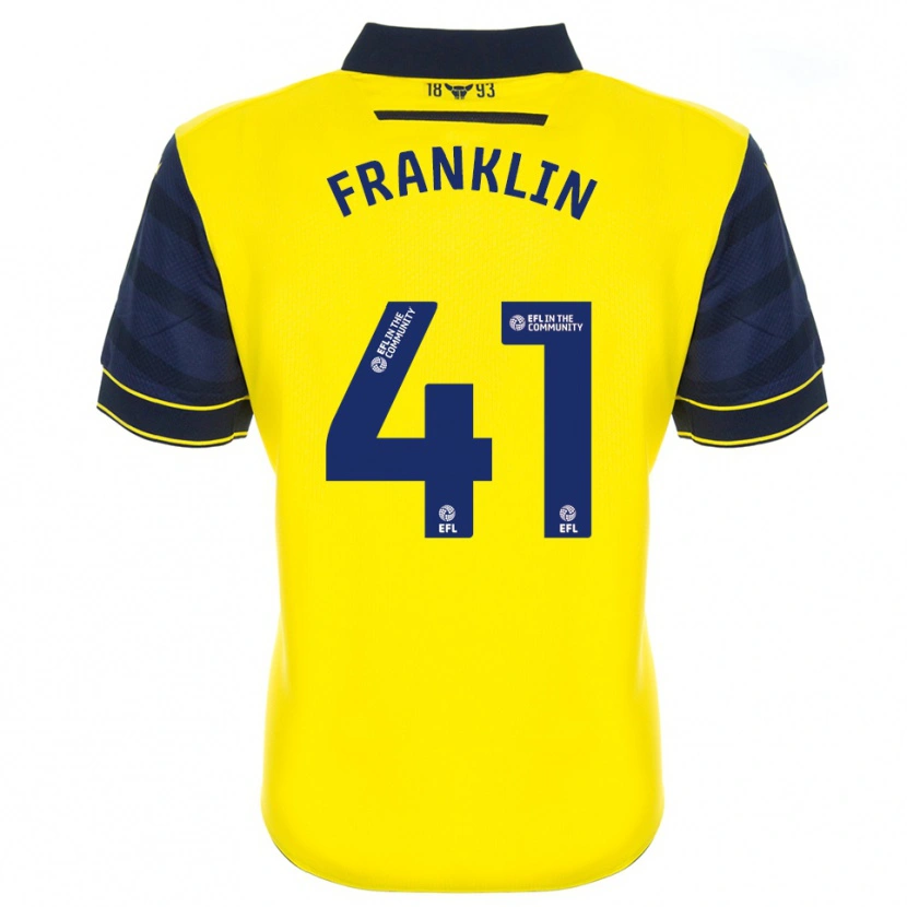 Danxen Hombre Camiseta George Franklin #41 Amarillo Azul Marino 1ª Equipación 2025/26 La Camisa México