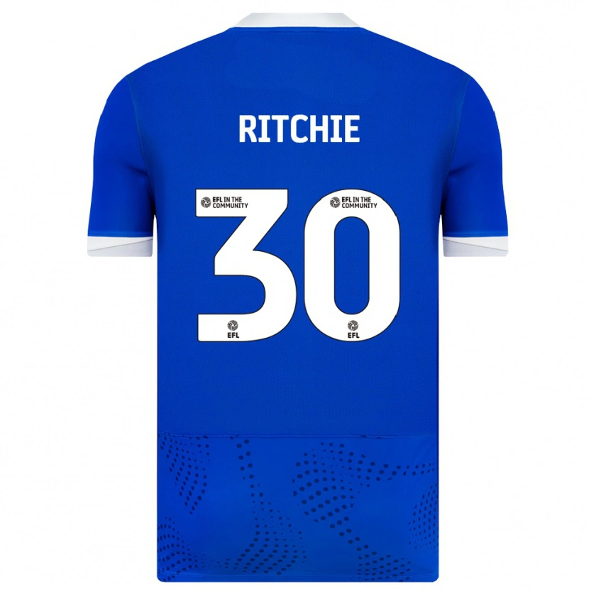 Danxen Hombre Camiseta Matt Ritchie #30 Azul Blanco 1ª Equipación 2025/26 La Camisa México