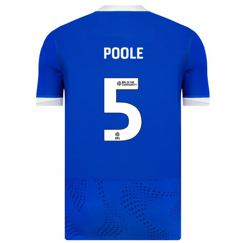 Danxen Hombre Camiseta Regan Poole #5 Azul Blanco 1ª Equipación 2025/26 La Camisa México