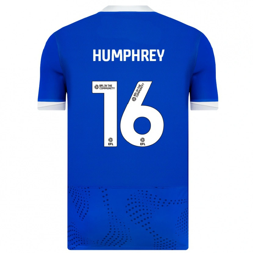 Danxen Hombre Camiseta Ella Humphrey #16 Azul Blanco 1ª Equipación 2025/26 La Camisa México