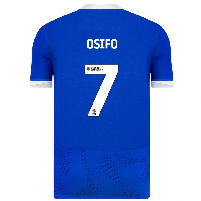 Danxen Hombre Camiseta Jermaine Osifo #7 Azul Blanco 1ª Equipación 2025/26 La Camisa México