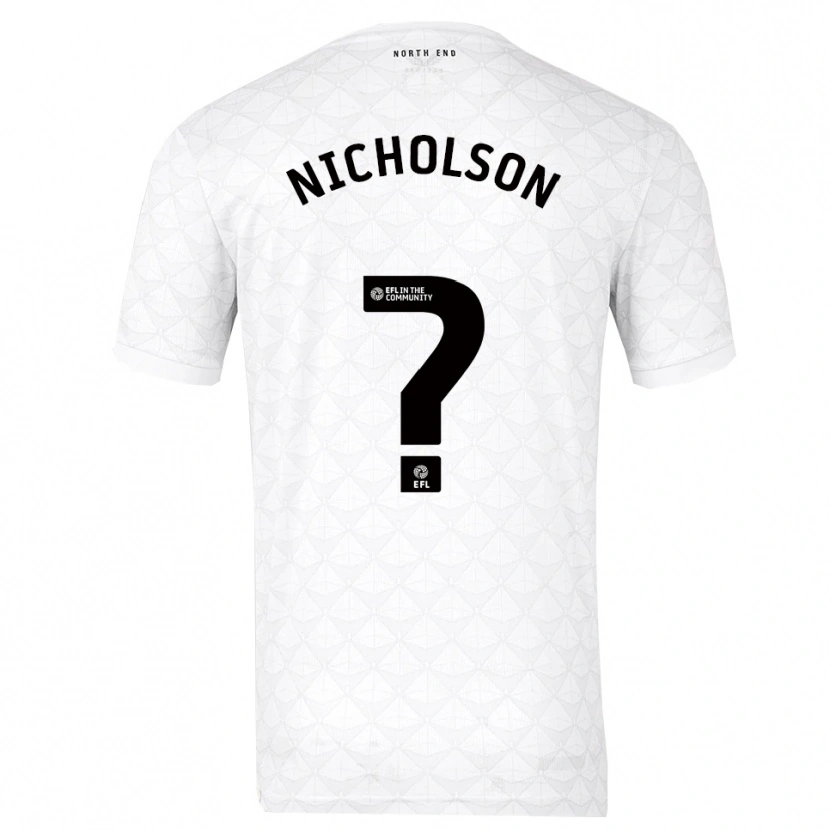 Danxen Hombre Camiseta Joseph Nicholson #0 Blanco Rojo 1ª Equipación 2025/26 La Camisa México