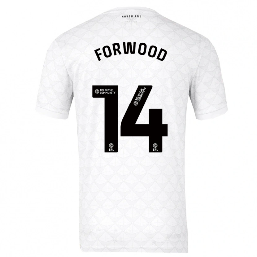 Danxen Hombre Camiseta Charlie Forwood #14 Blanco Rojo 1ª Equipación 2025/26 La Camisa México