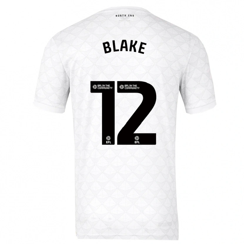 Danxen Hombre Camiseta Joe Blake #12 Blanco Rojo 1ª Equipación 2025/26 La Camisa México