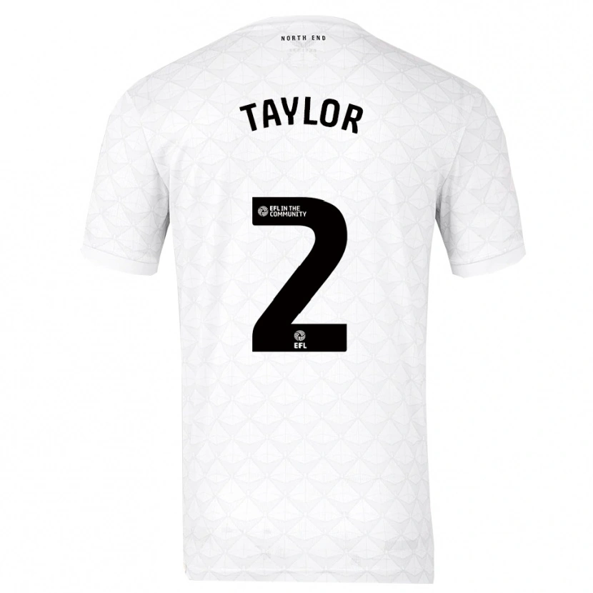 Danxen Hombre Camiseta Alex Taylor #2 Blanco Rojo 1ª Equipación 2025/26 La Camisa México