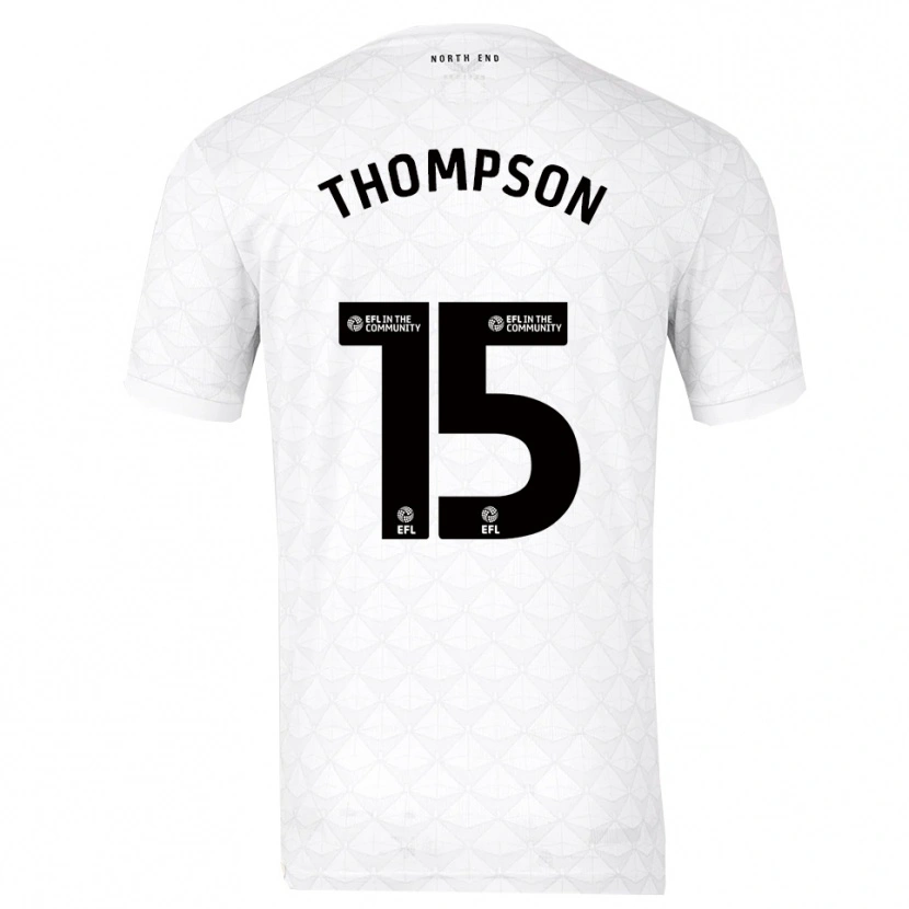 Danxen Hombre Camiseta Jordan Thompson #15 Blanco Rojo 1ª Equipación 2025/26 La Camisa México