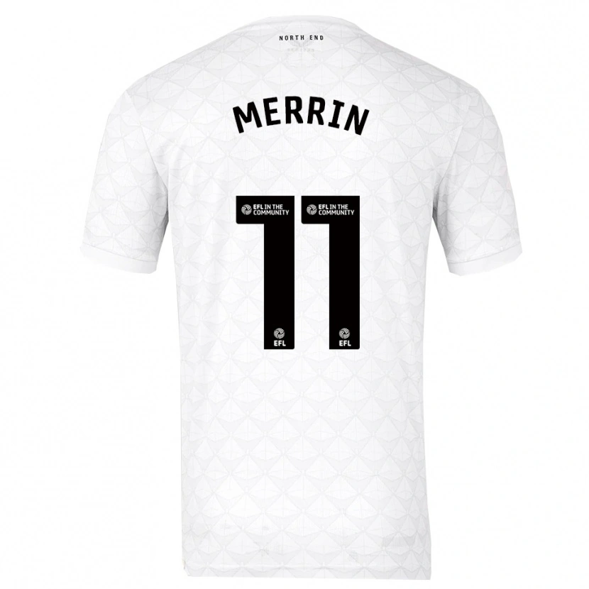 Danxen Hombre Camiseta Laura Merrin #11 Blanco Rojo 1ª Equipación 2025/26 La Camisa México