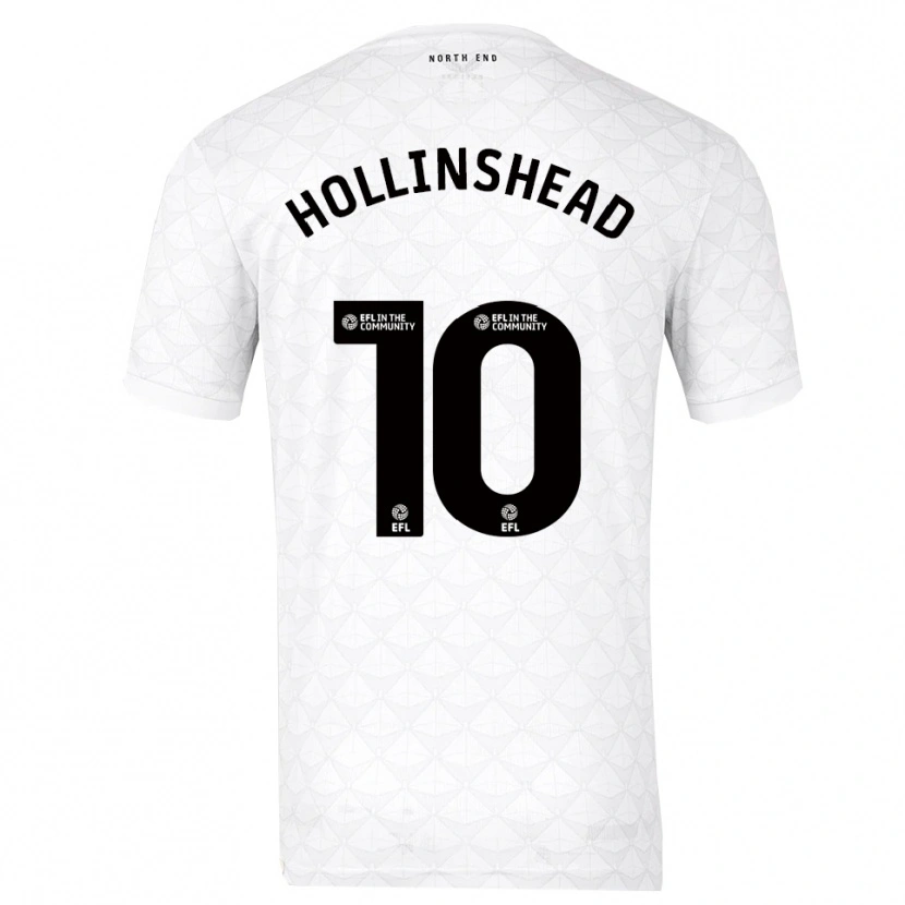 Danxen Hombre Camiseta Emily Hollinshead #10 Blanco Rojo 1ª Equipación 2025/26 La Camisa México