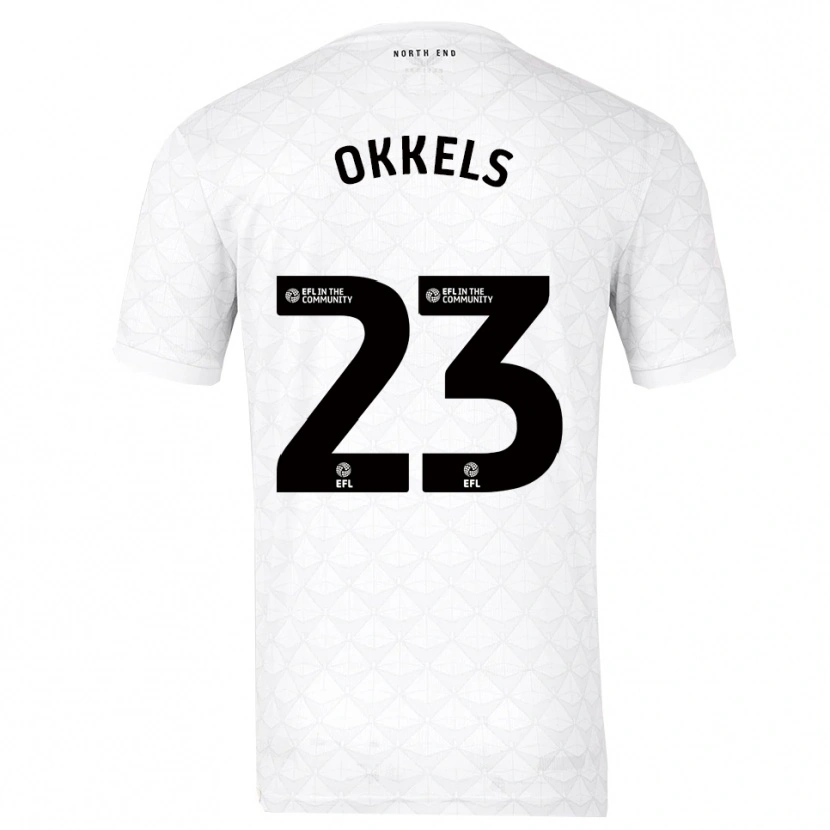 Danxen Hombre Camiseta Jeppe Okkels #23 Blanco Rojo 1ª Equipación 2025/26 La Camisa México