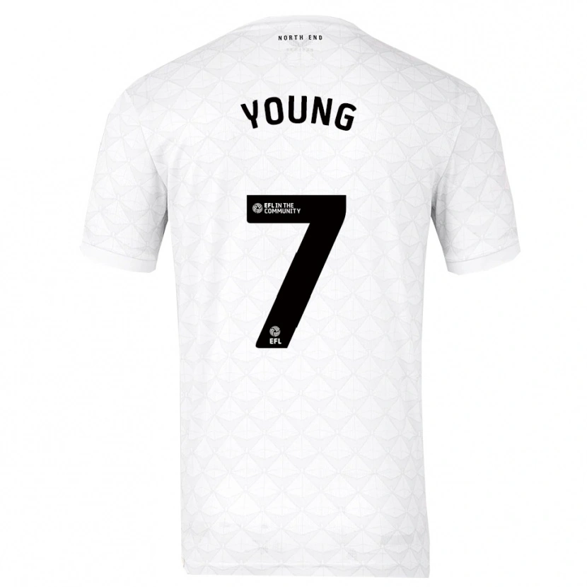 Danxen Hombre Camiseta Danielle Young #7 Blanco Rojo 1ª Equipación 2025/26 La Camisa México