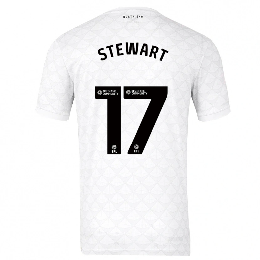 Danxen Hombre Camiseta Layton Stewart #17 Blanco Rojo 1ª Equipación 2025/26 La Camisa México