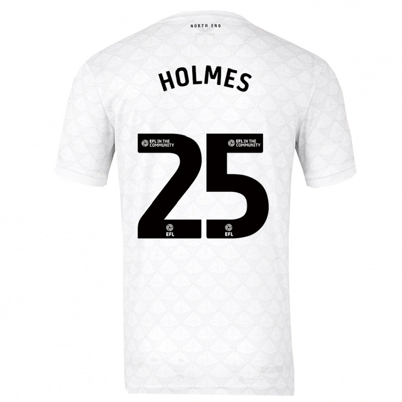 Danxen Hombre Camiseta Duane Holmes #25 Blanco Rojo 1ª Equipación 2025/26 La Camisa México