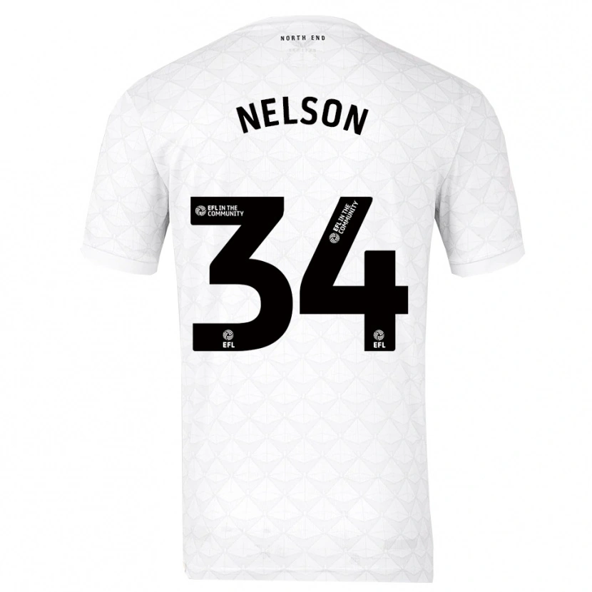 Danxen Hombre Camiseta Kitt Nelson #34 Blanco Rojo 1ª Equipación 2025/26 La Camisa México