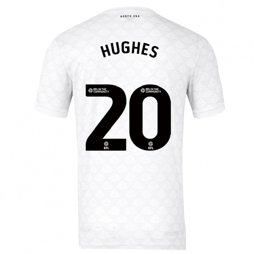Danxen Hombre Camiseta Amy Hughes #20 Blanco Rojo 1ª Equipación 2025/26 La Camisa México
