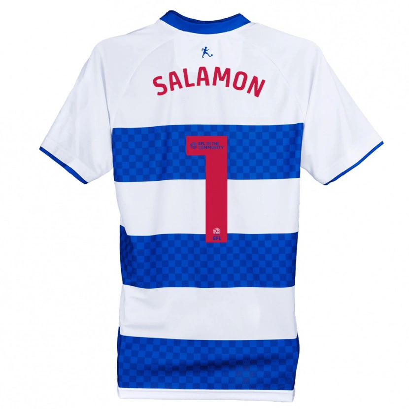 Danxen Hombre Camiseta Matteo Salamon #1 Azul Blanco 1ª Equipación 2025/26 La Camisa México