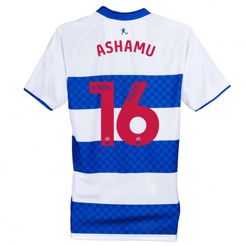 Danxen Hombre Camiseta Robin Ashamu #16 Azul Blanco 1ª Equipación 2025/26 La Camisa México