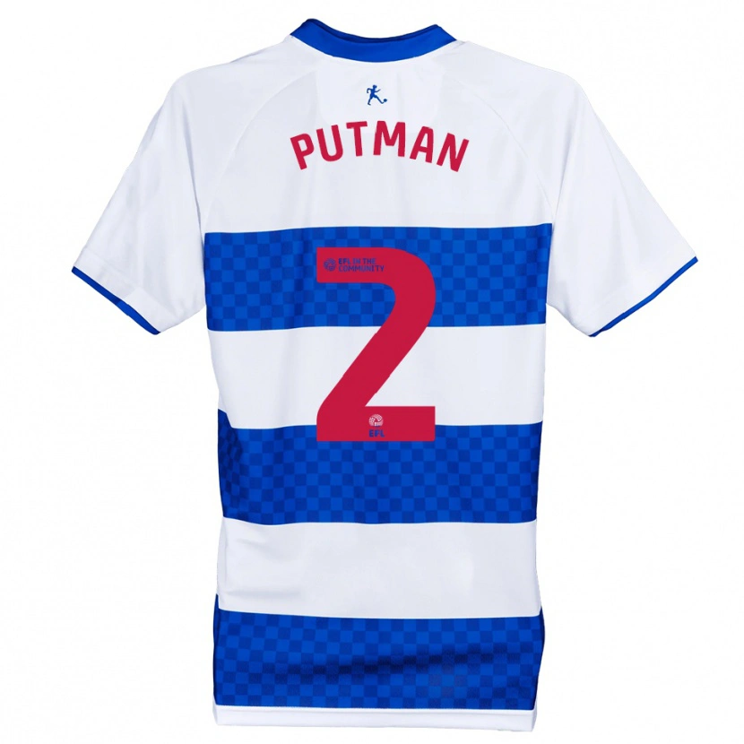 Danxen Hombre Camiseta Jaiden Putman #2 Azul Blanco 1ª Equipación 2025/26 La Camisa México