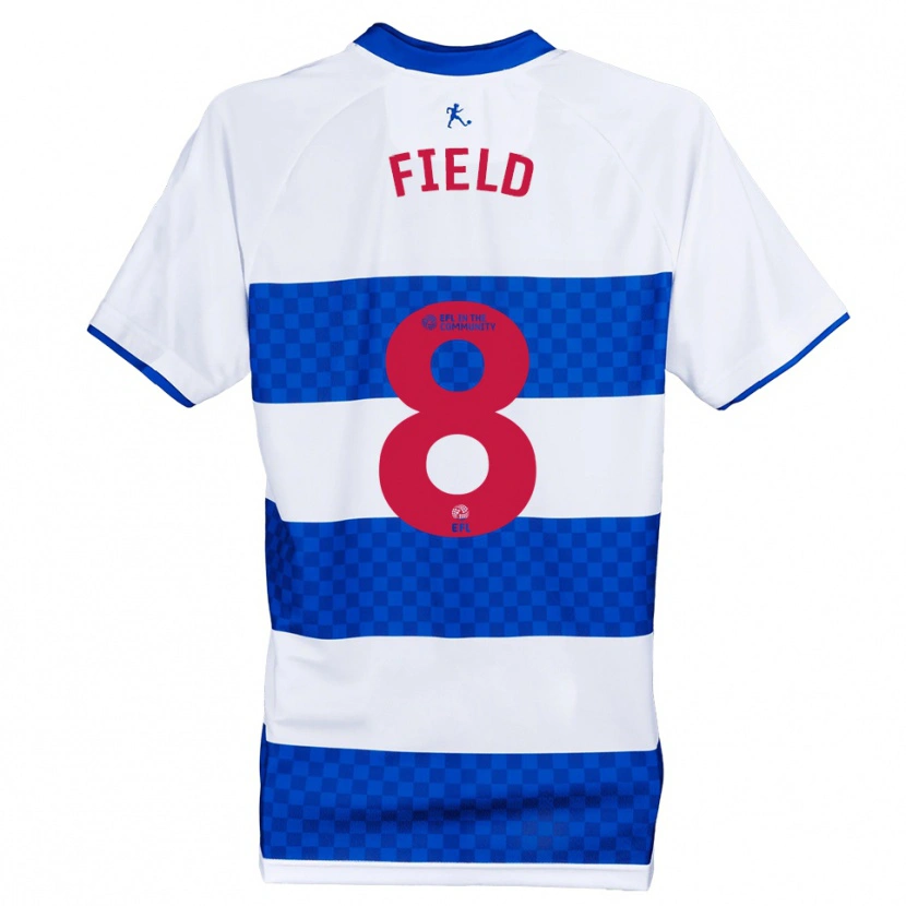 Danxen Hombre Camiseta Sam Field #8 Azul Blanco 1ª Equipación 2025/26 La Camisa México