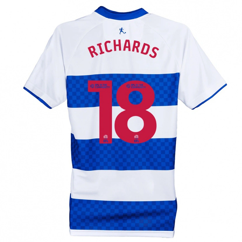 Danxen Hombre Camiseta Taylor Richards #18 Azul Blanco 1ª Equipación 2025/26 La Camisa México