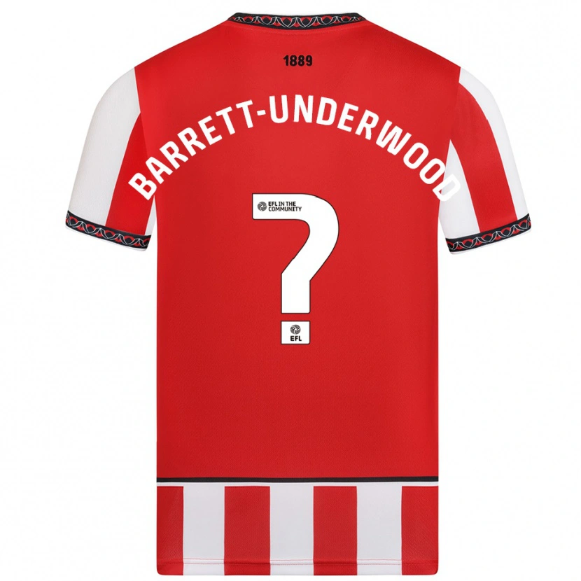 Danxen Hombre Camiseta Keehan Barret-Underwood #0 Rojo Blanco 1ª Equipación 2025/26 La Camisa México
