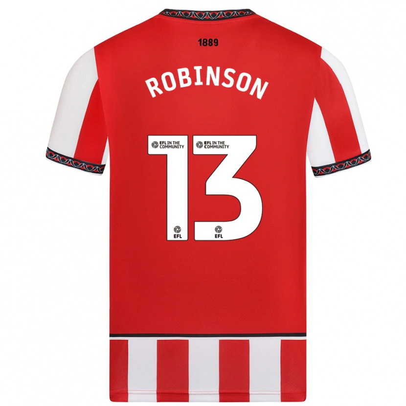 Danxen Hombre Camiseta Monique Robinson #13 Rojo Blanco 1ª Equipación 2025/26 La Camisa México