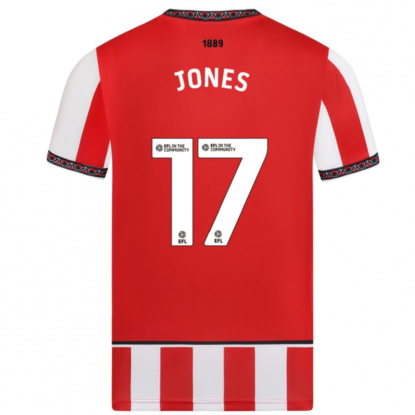 Danxen Hombre Camiseta Frankie Jones #17 Rojo Blanco 1ª Equipación 2025/26 La Camisa México