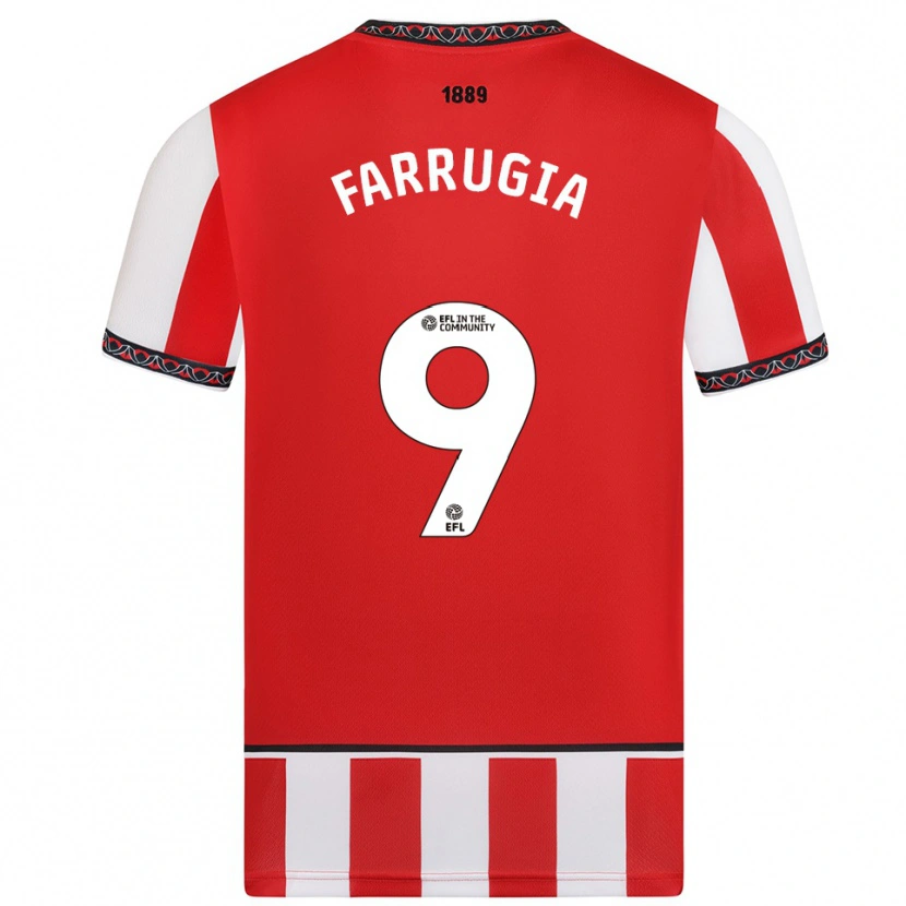 Danxen Hombre Camiseta Maria Farrugia #9 Rojo Blanco 1ª Equipación 2025/26 La Camisa México