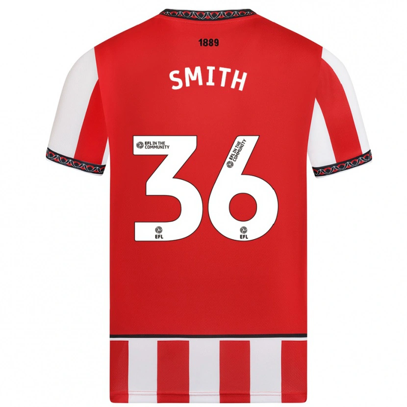Danxen Hombre Camiseta Joshua Smith #36 Rojo Blanco 1ª Equipación 2025/26 La Camisa México