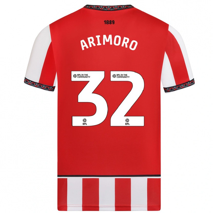 Danxen Hombre Camiseta Juliet Khinde Adebowale-Arimoro #32 Rojo Blanco 1ª Equipación 2025/26 La Camisa México
