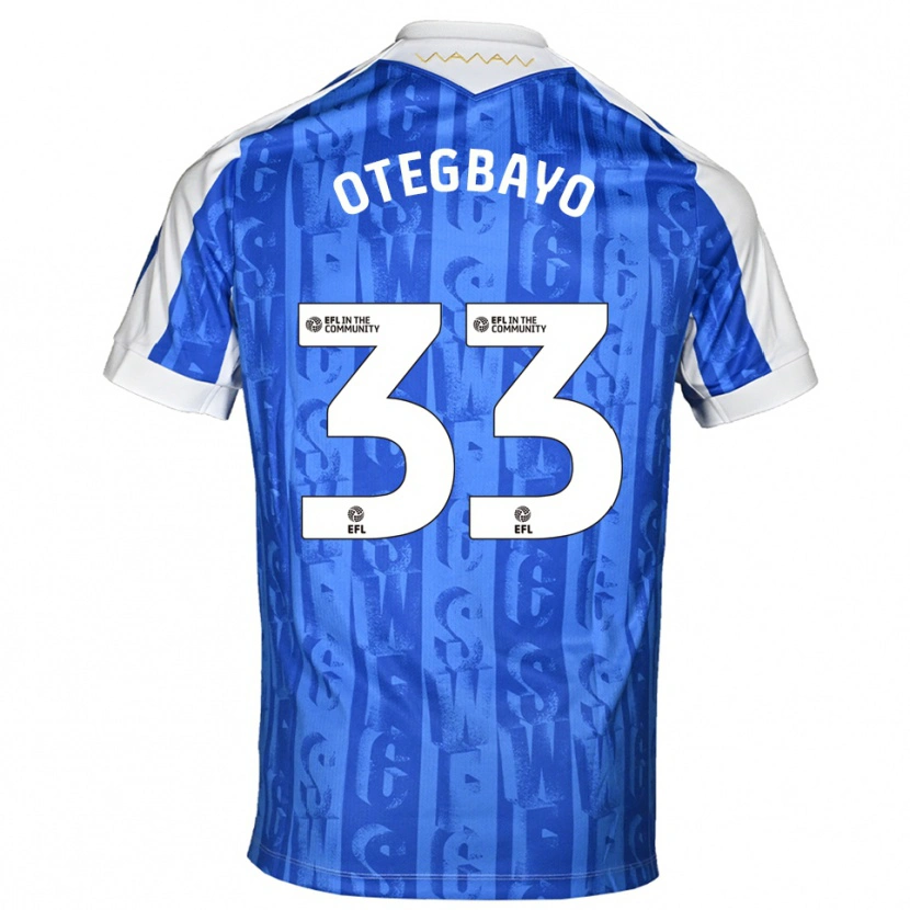 Danxen Hombre Camiseta Gabriel Otegbayo #33 Azul Blanco 1ª Equipación 2025/26 La Camisa México