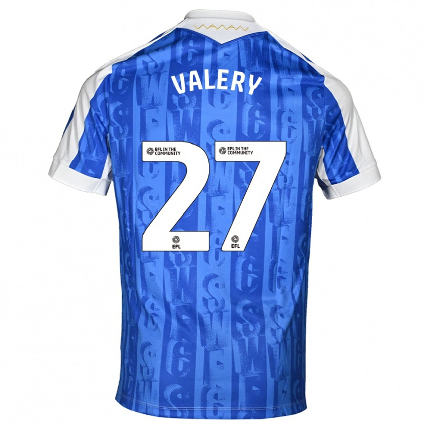 Danxen Hombre Camiseta Yan Valery #27 Azul Blanco 1ª Equipación 2025/26 La Camisa México
