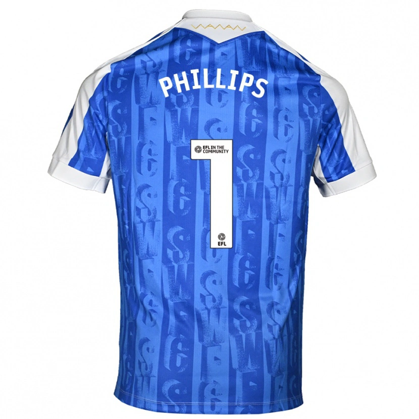 Danxen Hombre Camiseta Jack Phillips #1 Azul Blanco 1ª Equipación 2025/26 La Camisa México