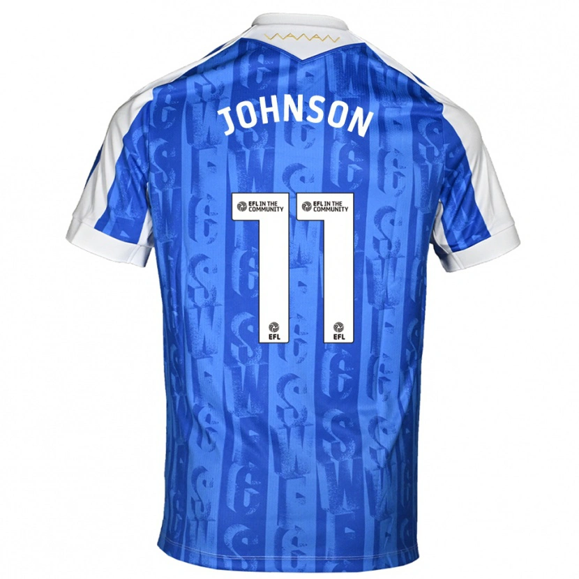 Danxen Hombre Camiseta Reece Johnson #11 Azul Blanco 1ª Equipación 2025/26 La Camisa México