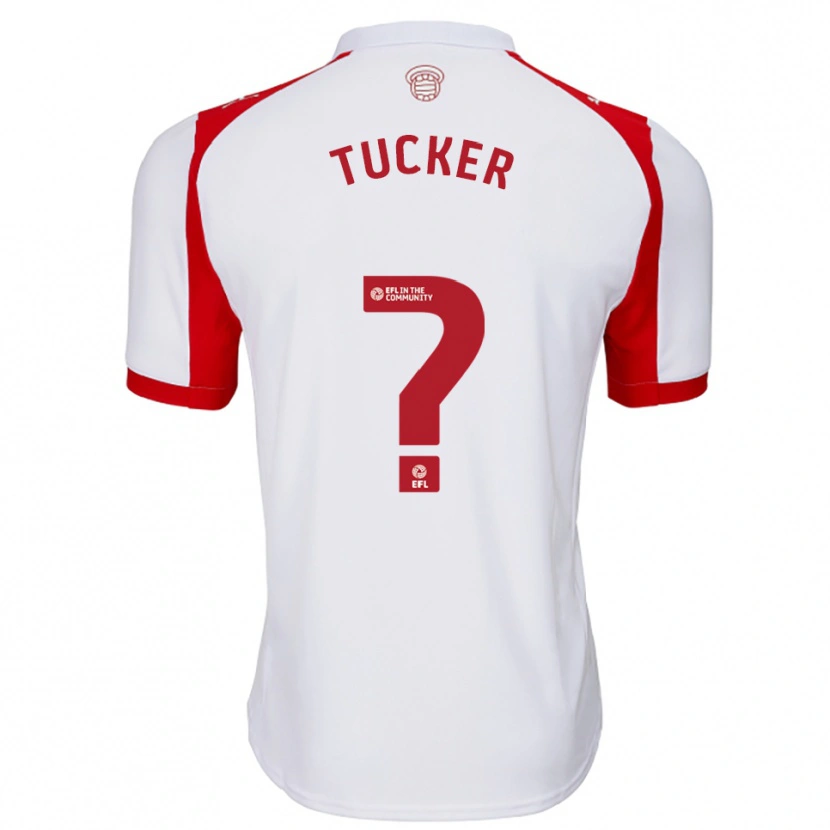 Danxen Hombre Camiseta Ruby Tucker #0 Blanco Rojo 1ª Equipación 2025/26 La Camisa México