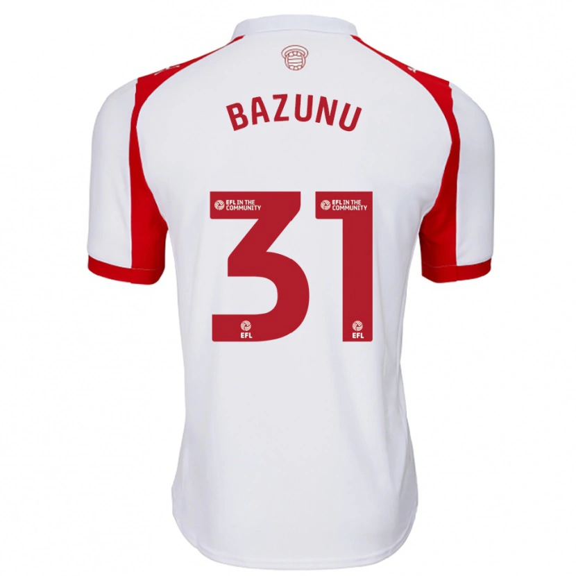 Danxen Hombre Camiseta Gavin Bazunu #31 Blanco Rojo 1ª Equipación 2025/26 La Camisa México