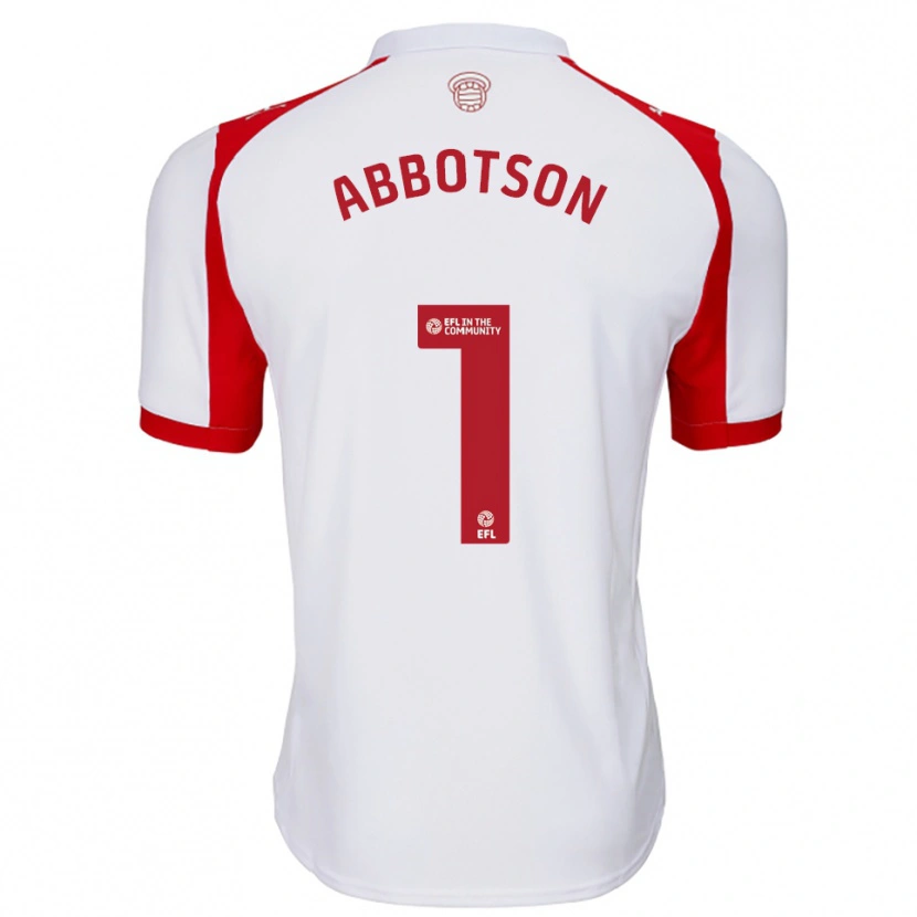 Danxen Hombre Camiseta Oscar Abbotson #1 Blanco Rojo 1ª Equipación 2025/26 La Camisa México