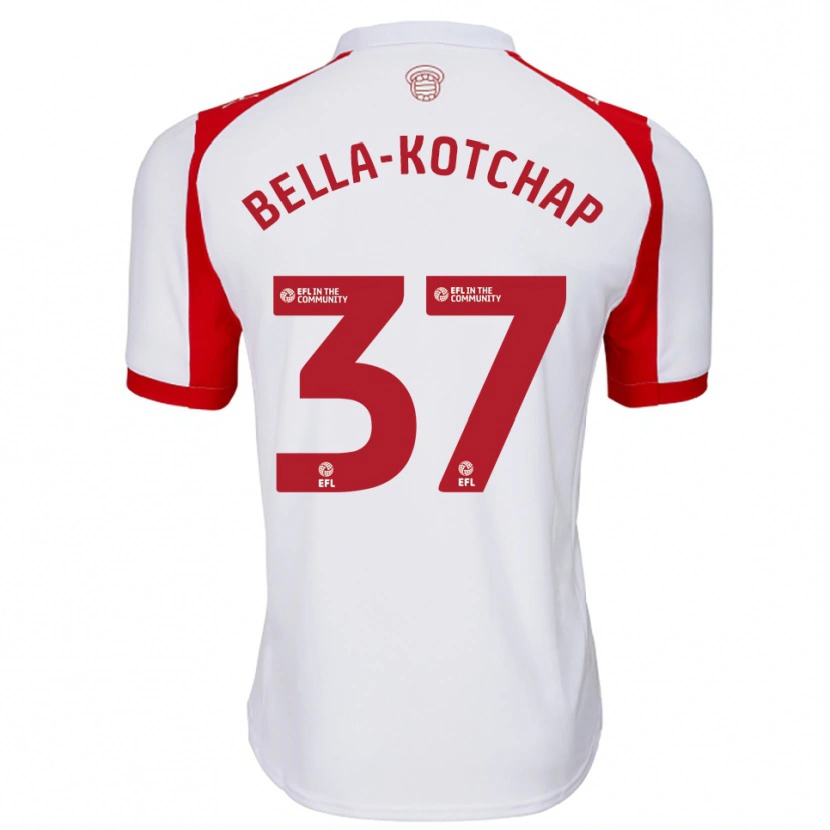 Danxen Hombre Camiseta Armel Bella-Kotchap #37 Blanco Rojo 1ª Equipación 2025/26 La Camisa México