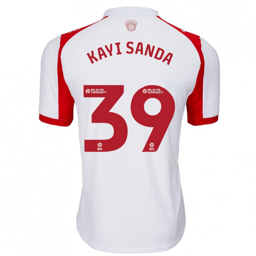 Danxen Hombre Camiseta Joachim Kayi Sanda #39 Blanco Rojo 1ª Equipación 2025/26 La Camisa México