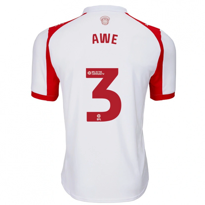 Danxen Hombre Camiseta Zach Awe #3 Blanco Rojo 1ª Equipación 2025/26 La Camisa México