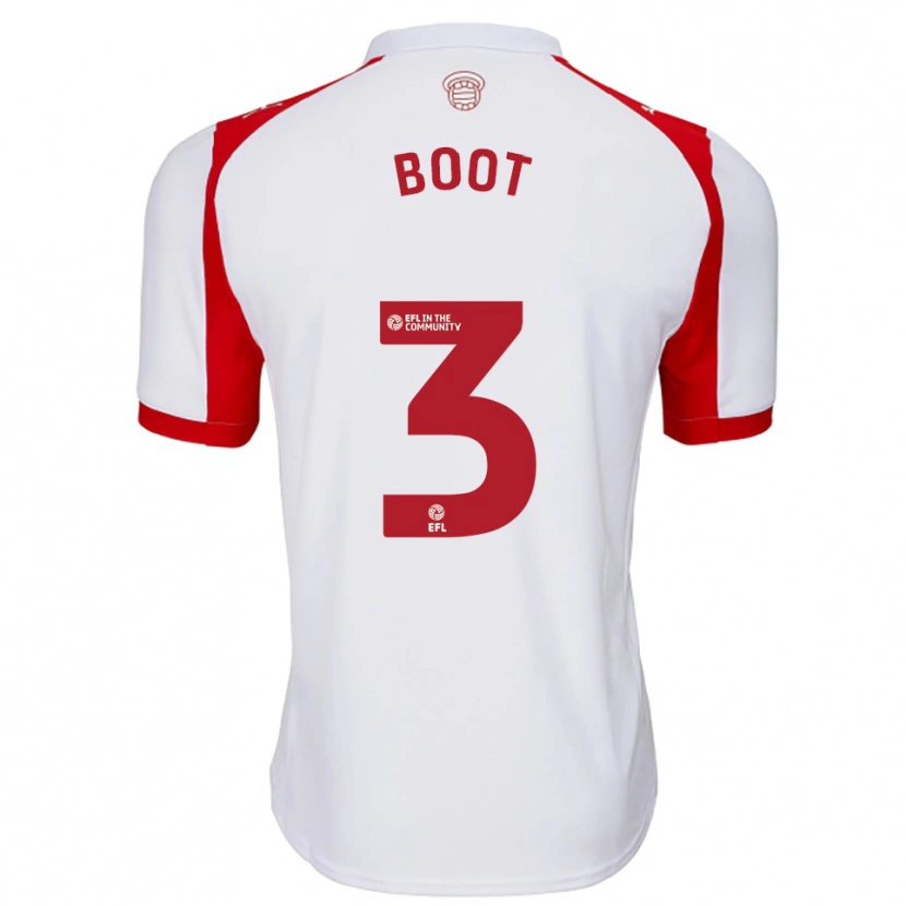 Danxen Hombre Camiseta Nathanael Boot #3 Blanco Rojo 1ª Equipación 2025/26 La Camisa México