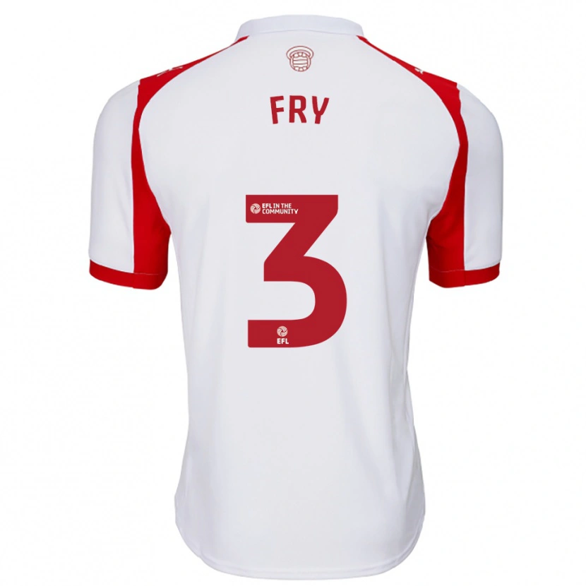 Danxen Hombre Camiseta Max Fry #3 Blanco Rojo 1ª Equipación 2025/26 La Camisa México