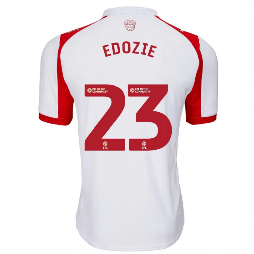 Danxen Hombre Camiseta Samuel Edozie #23 Blanco Rojo 1ª Equipación 2025/26 La Camisa México