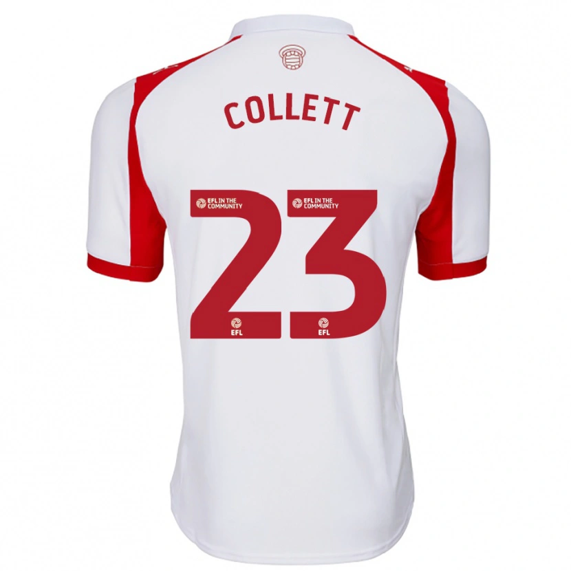 Danxen Hombre Camiseta Megan Collett #23 Blanco Rojo 1ª Equipación 2025/26 La Camisa México