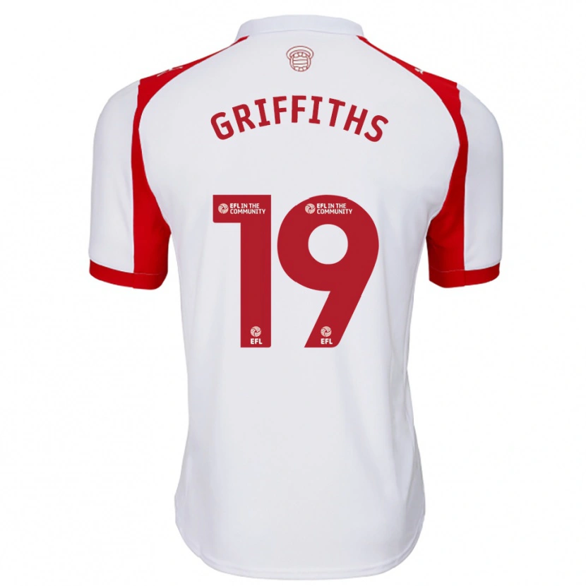 Danxen Hombre Camiseta Alice Griffiths #19 Blanco Rojo 1ª Equipación 2025/26 La Camisa México