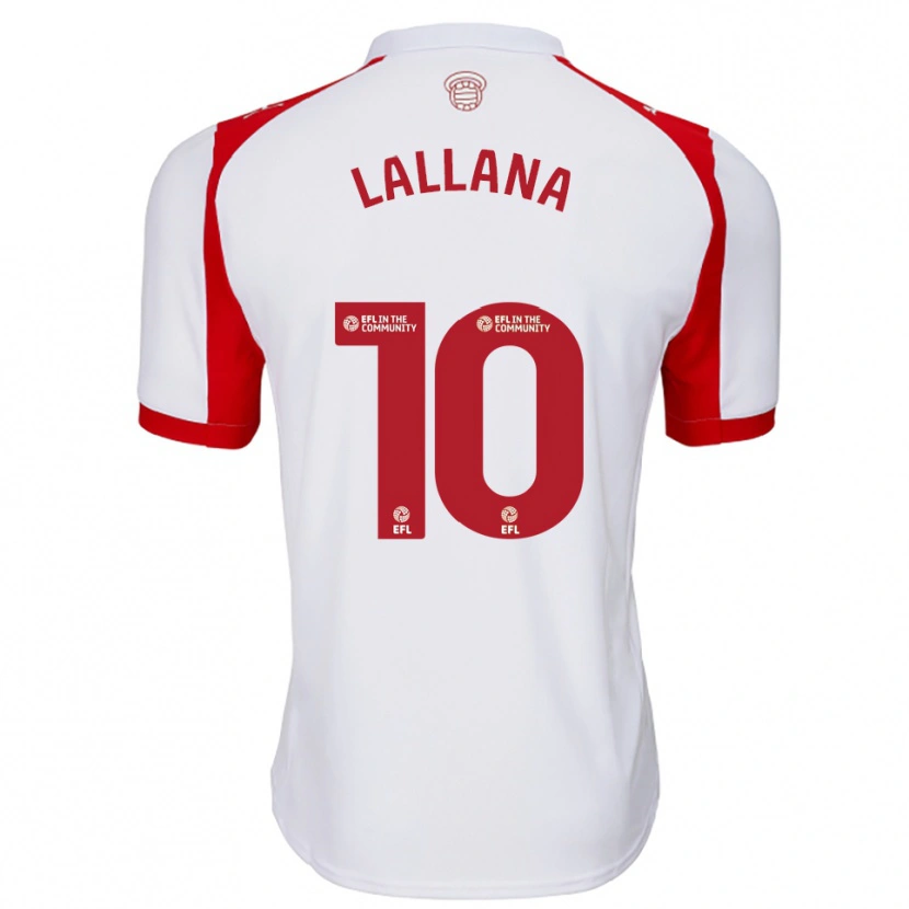 Danxen Hombre Camiseta Adam Lallana #10 Blanco Rojo 1ª Equipación 2025/26 La Camisa México