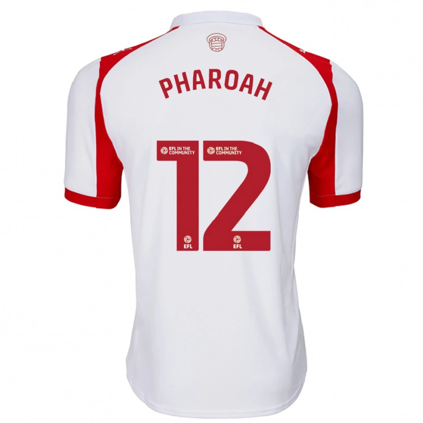 Danxen Hombre Camiseta Sophia Pharoah #12 Blanco Rojo 1ª Equipación 2025/26 La Camisa México