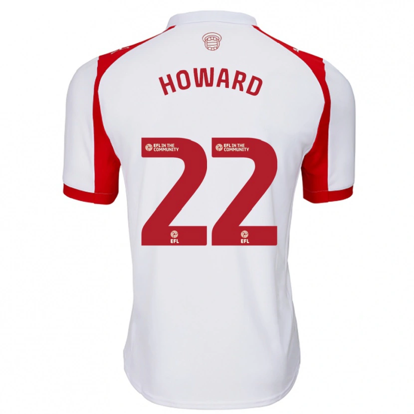 Danxen Hombre Camiseta Bethany-May Howard #22 Blanco Rojo 1ª Equipación 2025/26 La Camisa México
