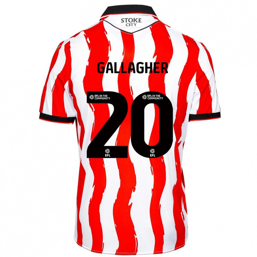 Danxen Hombre Camiseta Sam Gallagher #20 Blanco Rojo 1ª Equipación 2025/26 La Camisa México