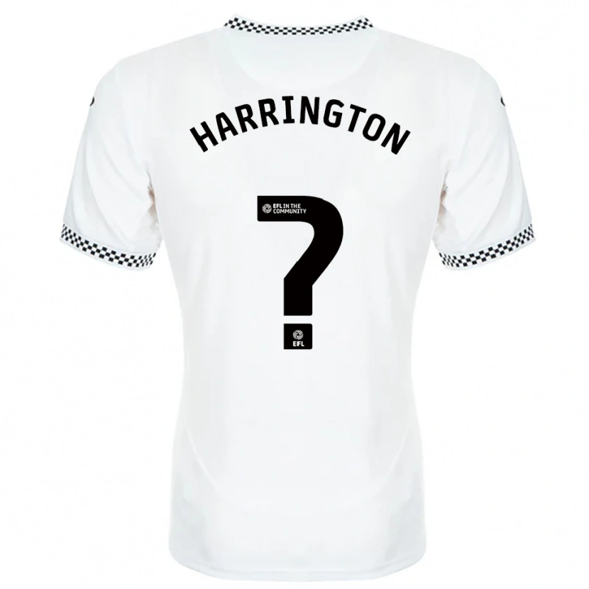 Danxen Hombre Camiseta Theo Harrington #0 Blanco Naranja 1ª Equipación 2025/26 La Camisa México
